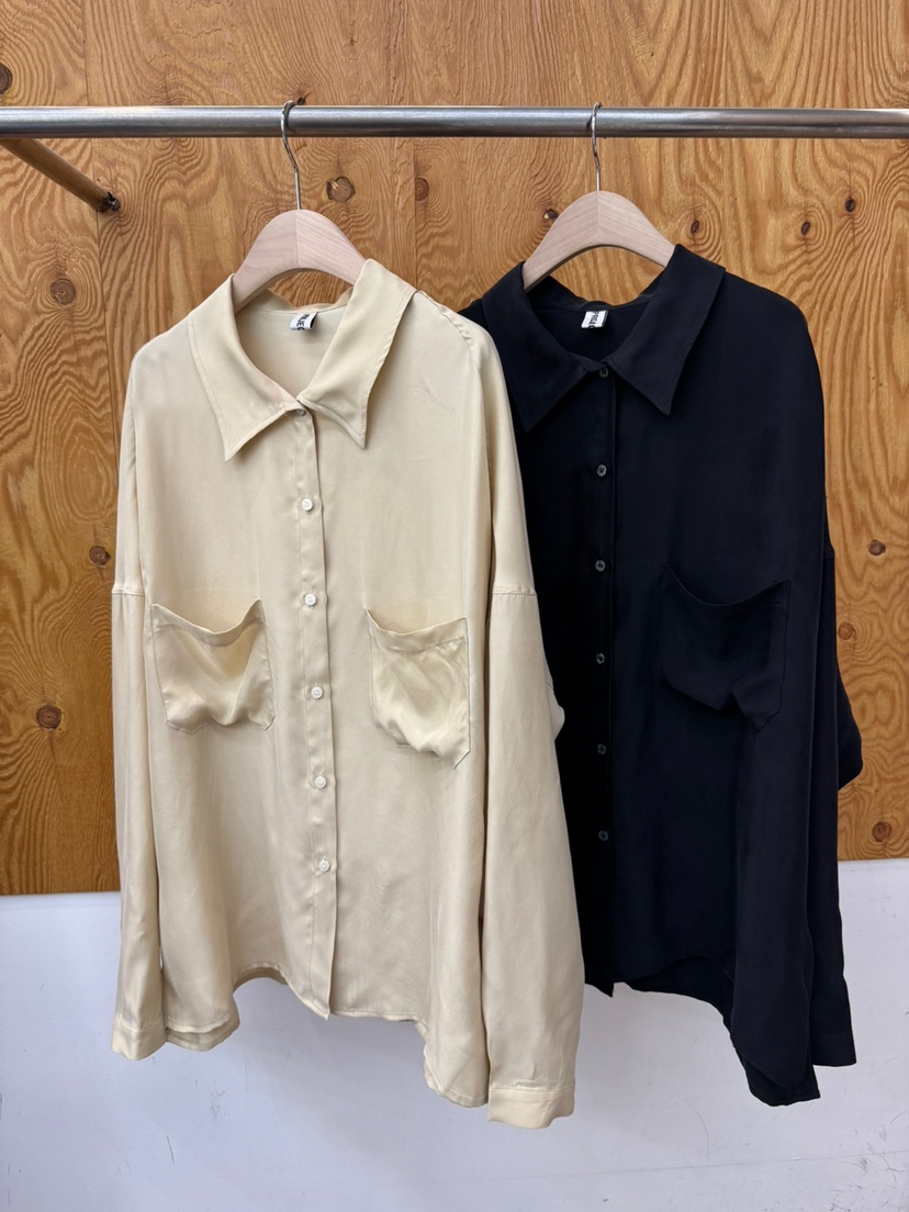 PROJECTVIEW東大門㊣直郵女士新款時尚25秋冬襯衫蕾絲衫口袋PROJECTVIEW襯衫/蕾絲衫