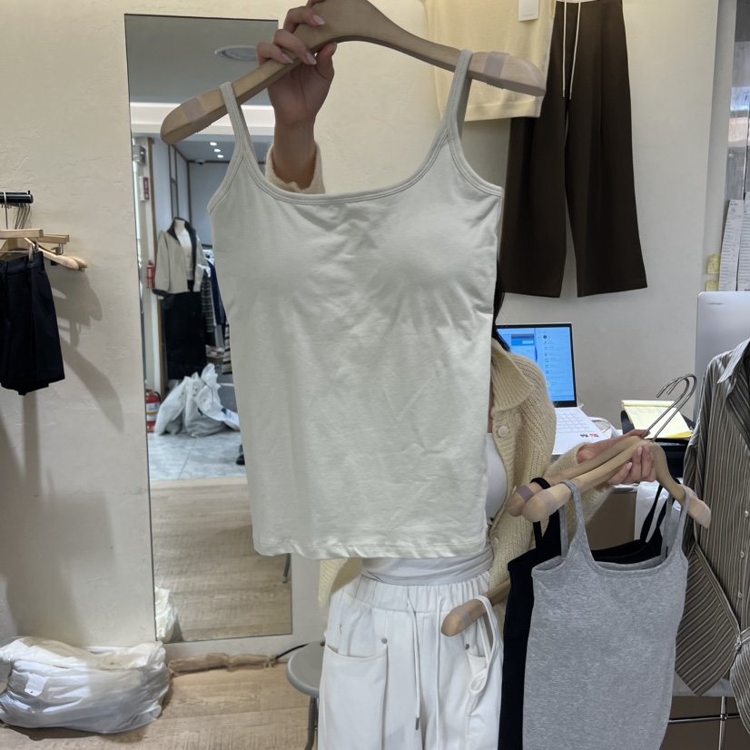 W AND J韓國直郵㊣女士新品休閑人氣推薦時尚熱賣吊帶背心W AND J吊帶/背心圖色2