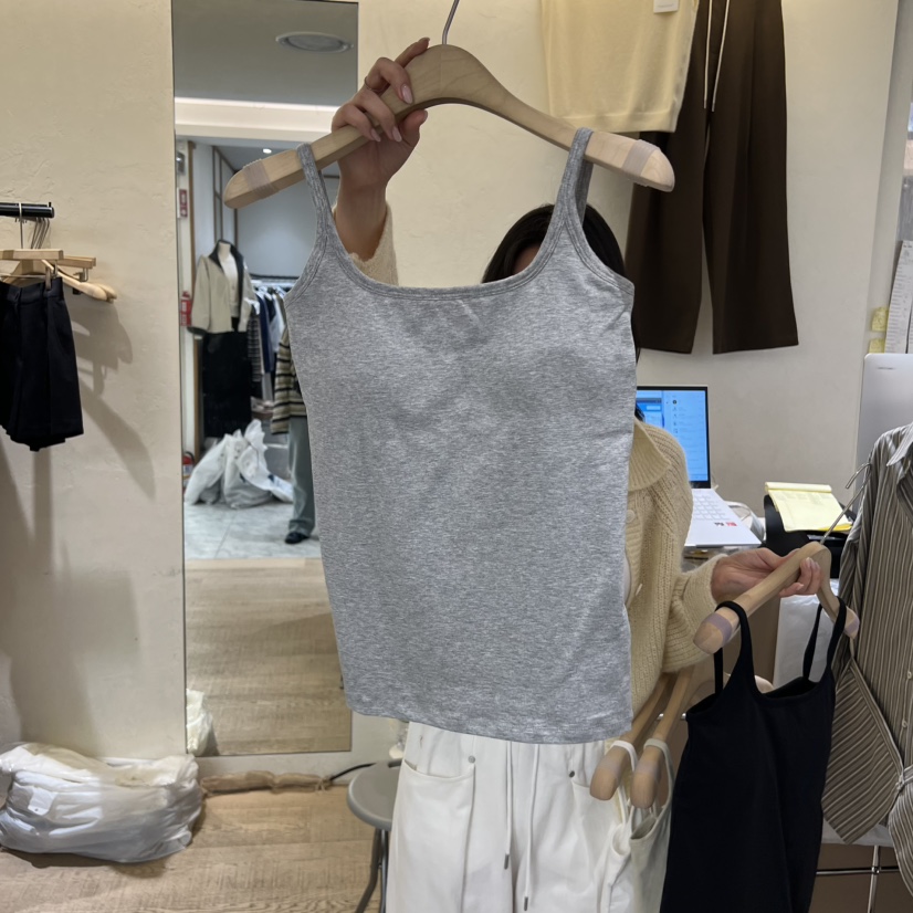 W AND J韓國直郵㊣女士新品休閑人氣推薦時尚熱賣吊帶背心W AND J吊帶/背心圖色3