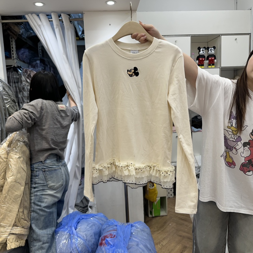 DE LINE韓國直郵㊣女裝新款熱賣25秋冬時尚休閑人氣長袖T恤DE LINE長袖T恤圖色2
