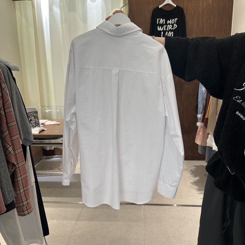 BUCKLE東大門㊣代購女裝新品真品職業25秋冬襯衫蕾絲衫棉質BUCKLE襯衫/蕾絲衫