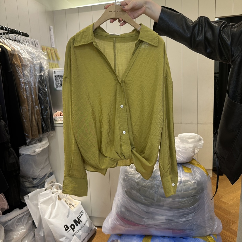 ARC東大門㊣實拍女裝新品休閑25秋冬人氣職業推薦襯衫蕾絲衫ARC EN CIEL襯衫/蕾絲衫