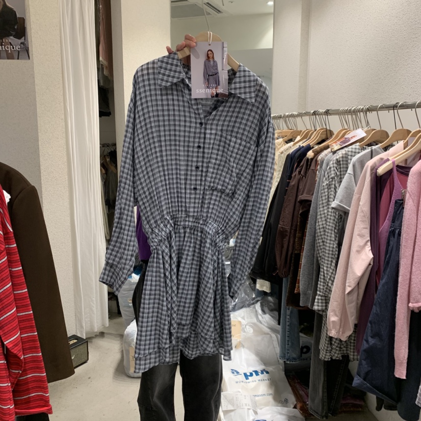 SSEMIENNE東大門㊣直郵女裝新品職業時尚人氣推薦連衣裙格紋SSENIQUE連衣裙圖色2