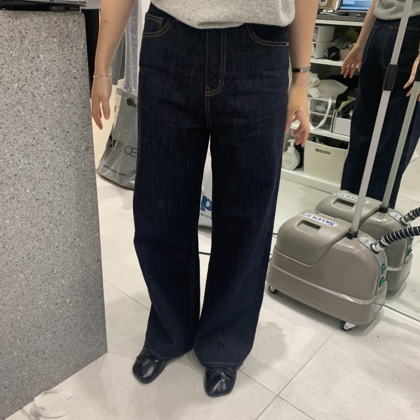 WOOD SAGE韓國直郵㊣女裝新款真品時尚職業休閑25秋冬牛仔褲WOOD SAGE牛仔褲