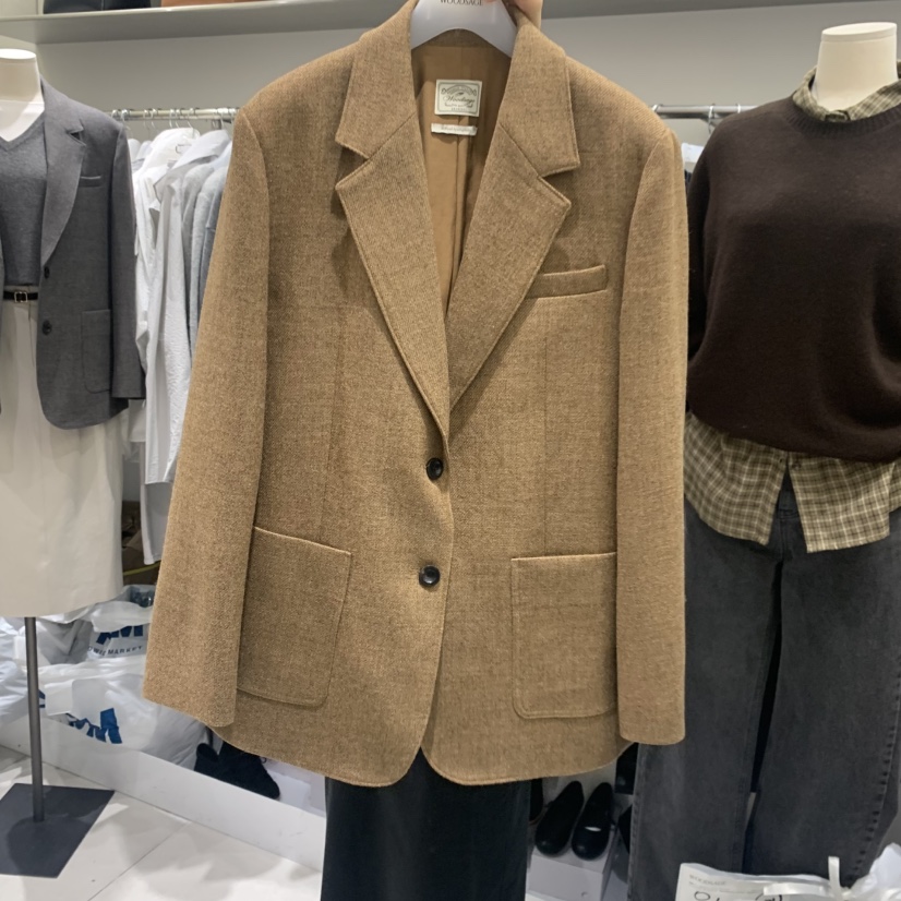 WOOD SAGE東大門㊣代購女士新品時尚熱賣25秋冬推薦夾克口袋WOOD SAGE夾克