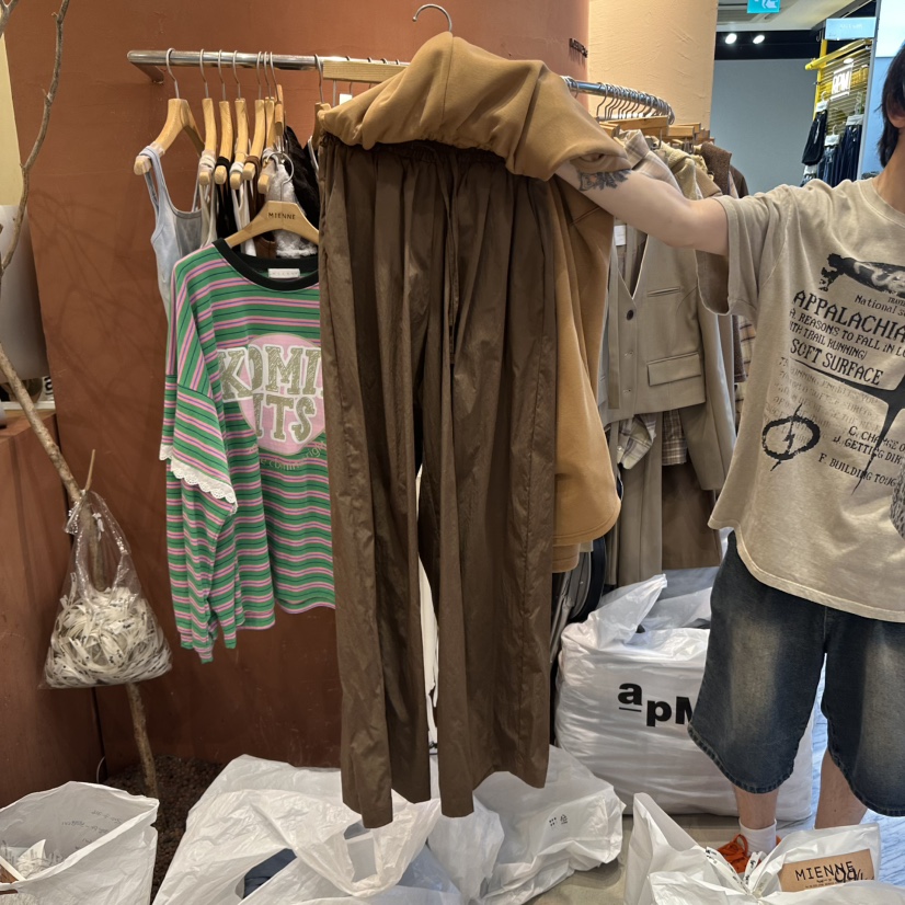 MIENNE東大門㊣代購女士新品真品休閑職業熱賣25秋冬休閑褲綁帶MIENNE休閑褲圖色2