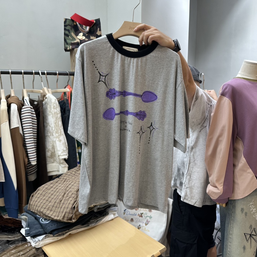 STICK WITH東大門㊣實拍女士新品推薦時尚人氣真品25秋冬T恤STICK WITHT恤圖色2