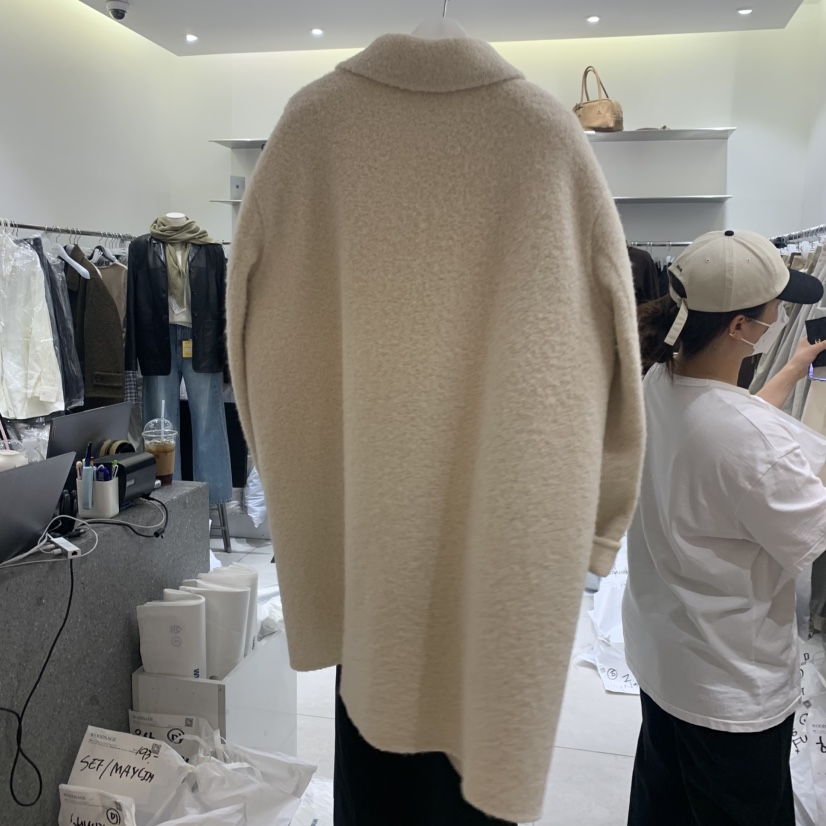 WOOD SAGE東大門㊣直郵女裝新款熱賣人氣25秋冬中長款大衣WOOD SAGE中長款大衣