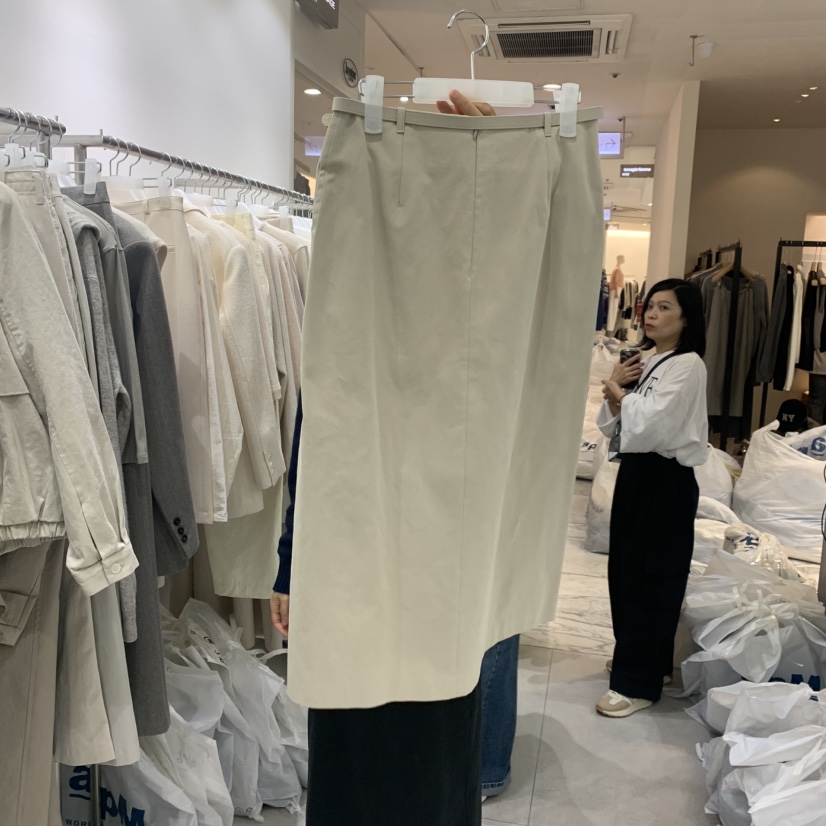 WOOD SAGE東大門㊣代購女士新品推薦職業熱賣25秋冬長裙含腰帶WOOD SAGE長裙