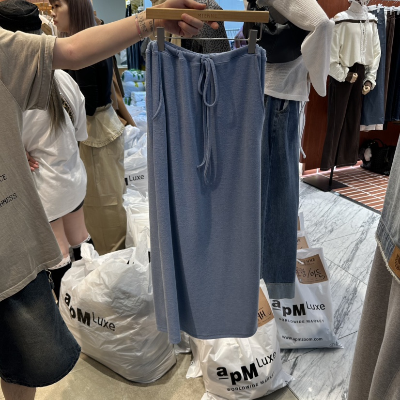 MIENNE東大門㊣實拍女裝新款人氣25秋冬推薦熱賣休閑職業長裙MIENNE長裙圖色2