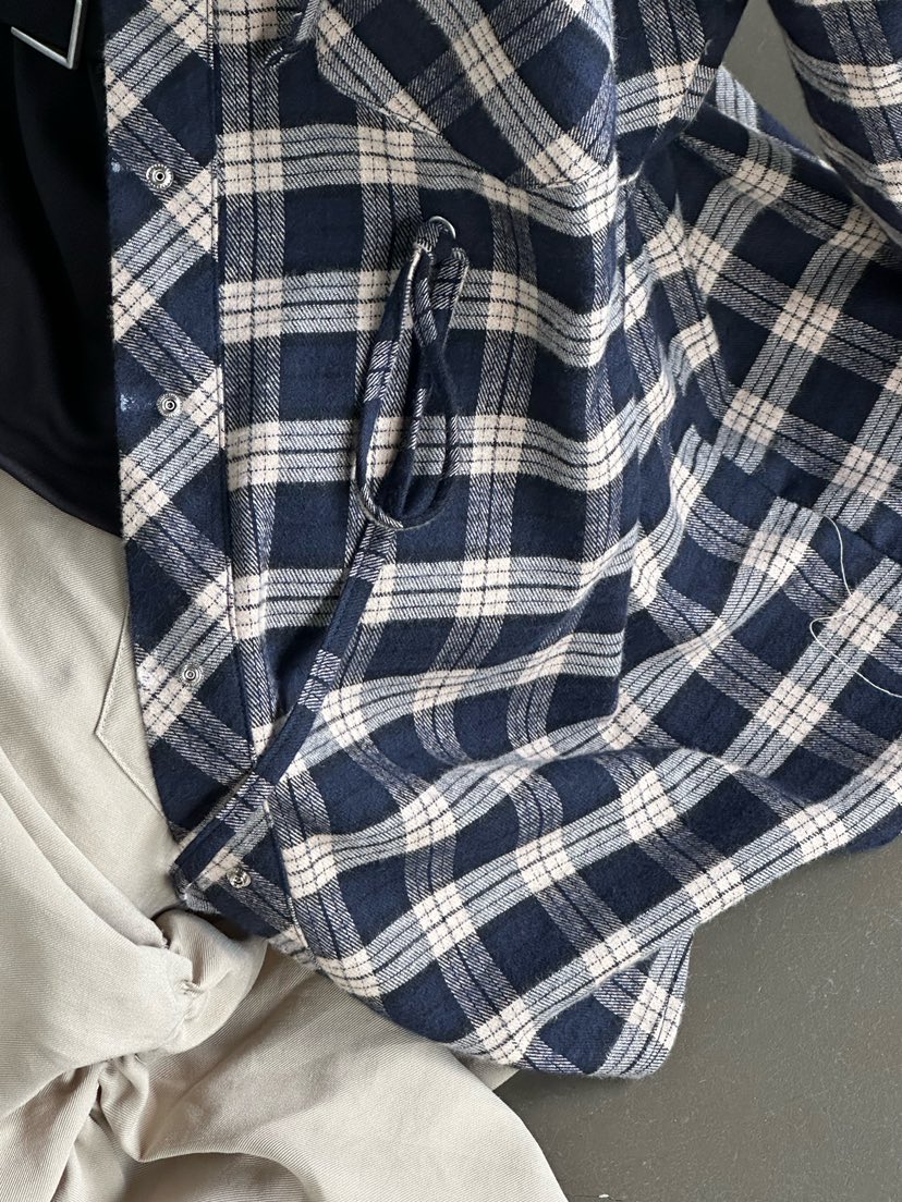 ZEROZERO韓國代購㊣女士新品時尚人氣職業襯衫蕾絲衫格紋連帽ZEROZERO襯衫/蕾絲衫