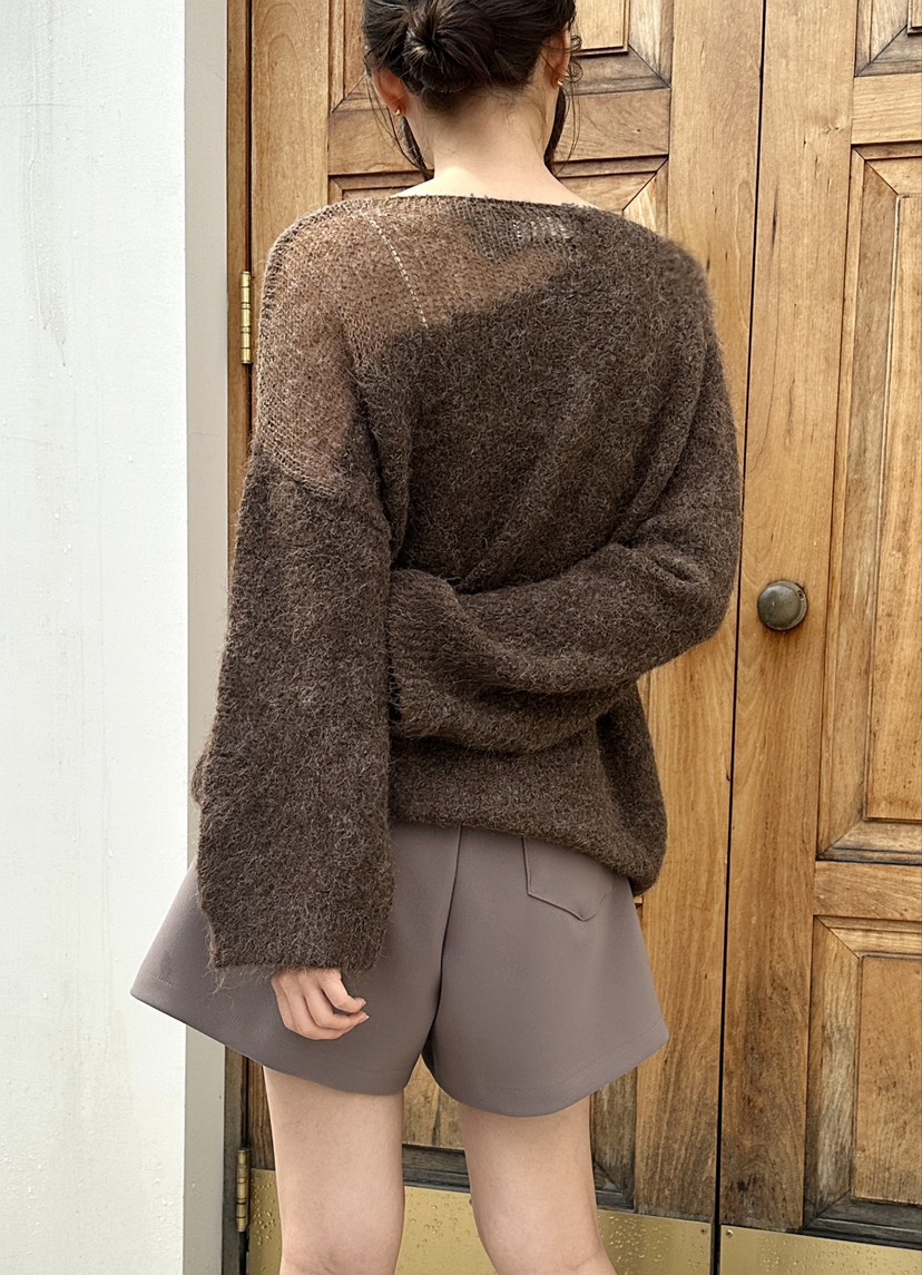 CLASSY-O東大門㊣直郵女裝新品25秋冬休閑職業針織衫羊毛透視CLASSY-O針織衫
