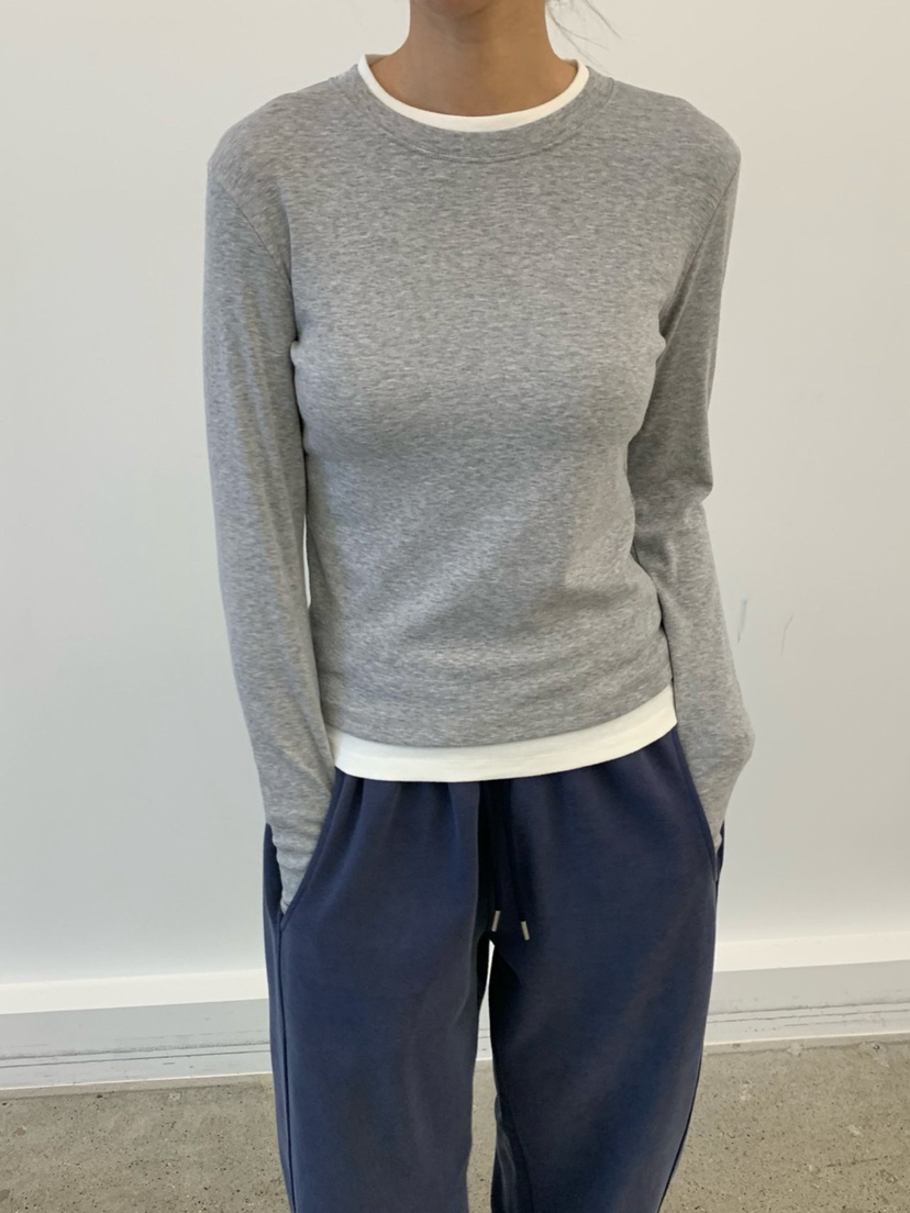 COBALT BLUE東大門㊣直郵女士新品真品25秋冬長袖T恤假兩件COBALT BLUE長袖T恤