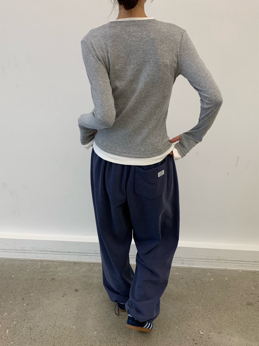 COBALT BLUE東大門㊣直郵女士新品真品25秋冬長袖T恤假兩件COBALT BLUE長袖T恤