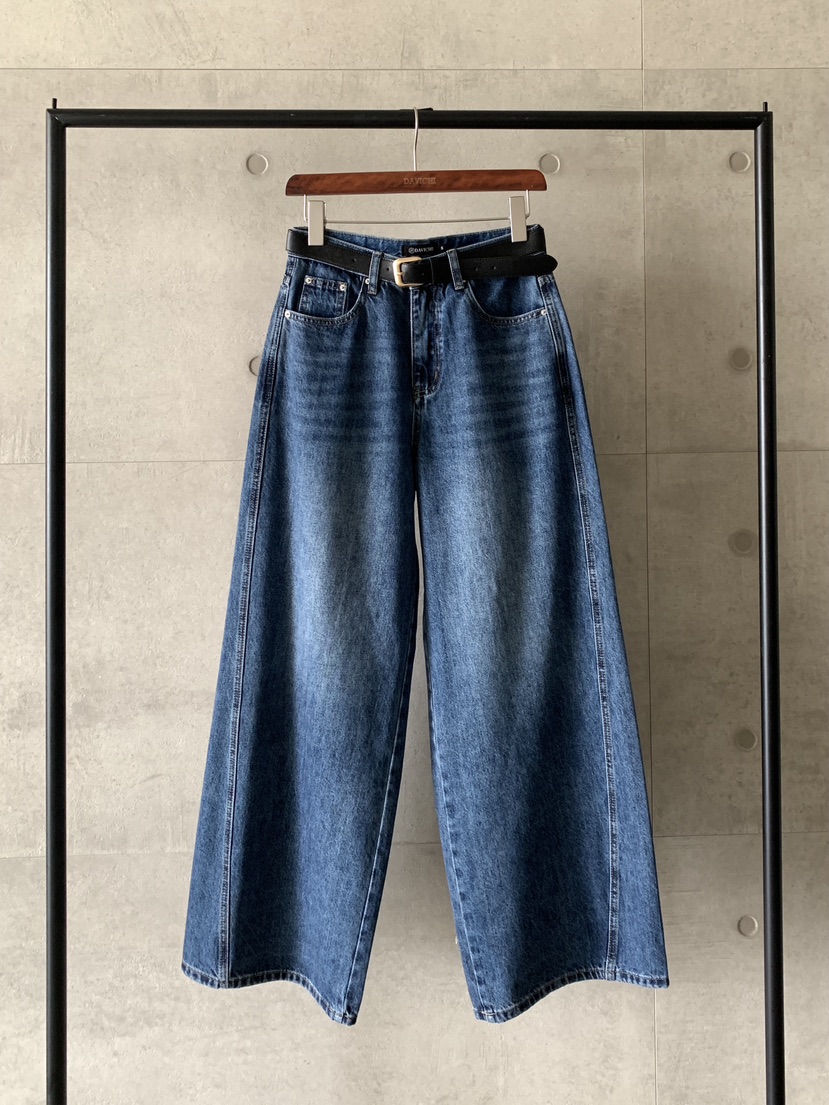DAVICHI東大門㊣實拍女裝新品真品推薦熱賣牛仔褲含隨機腰帶DAVICHI牛仔褲