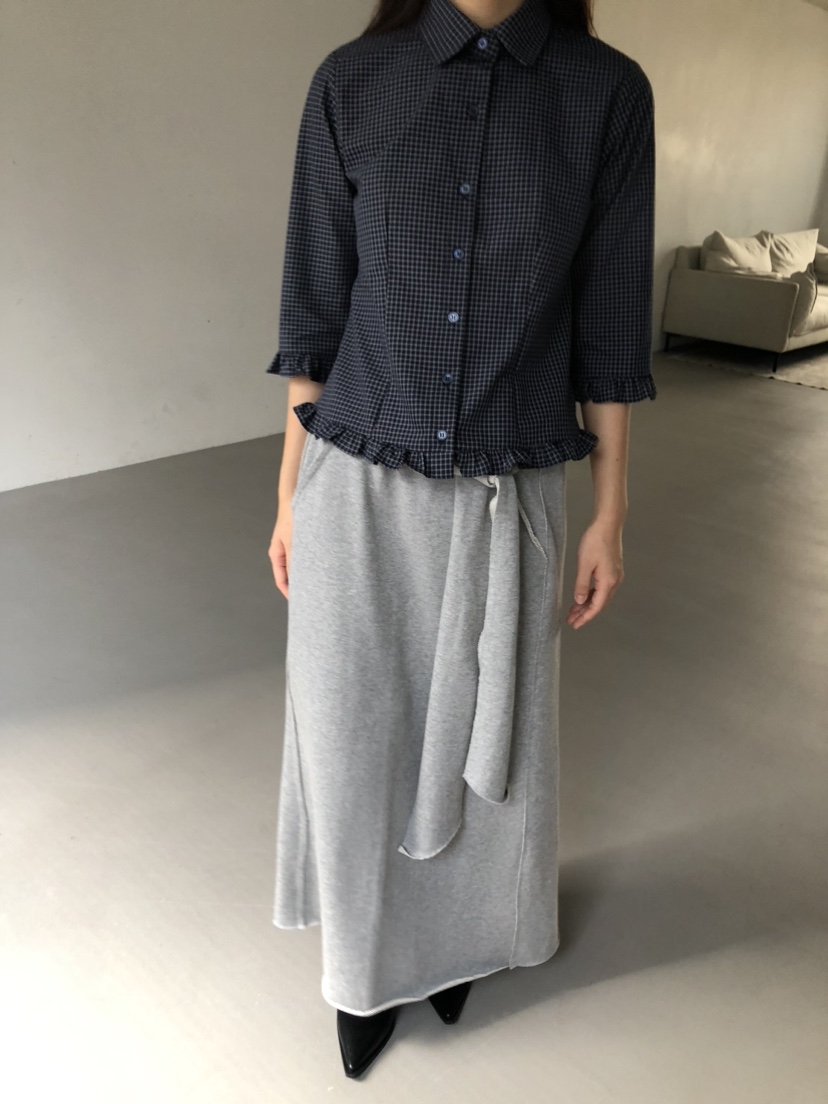FLASH東大門㊣代購女士新款時尚真品25秋冬人氣休閑長裙腰帶FLASH長裙