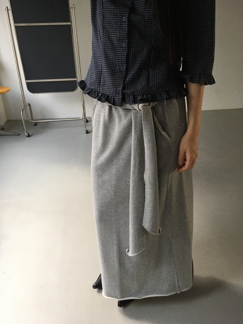FLASH東大門㊣代購女士新款時尚真品25秋冬人氣休閑長裙腰帶FLASH長裙