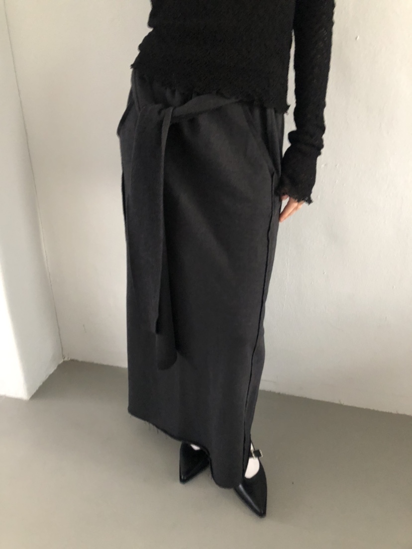 FLASH東大門㊣代購女士新款時尚真品25秋冬人氣休閑長裙腰帶FLASH長裙圖色2