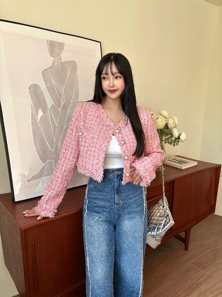 mars韓國代購㊣女士新款時尚推薦休閑職業真品熱賣夾克花呢mars夾克