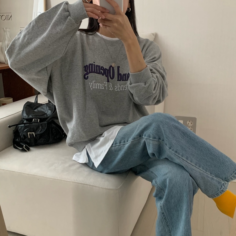 HELLO JINI東大門㊣代購女士新品真品25秋冬職業休閑時尚衛衣HELLO JINI衛衣