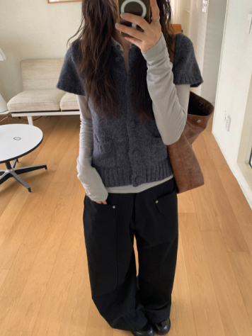 FLASH東大門㊣代購女裝新品熱賣25秋冬推薦職業人氣休閑針織衫FLASH針織衫