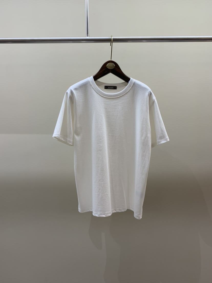 CAMEL-P東大門㊣直郵女士新品職業T恤絲綢Came_l 家T恤圖色5