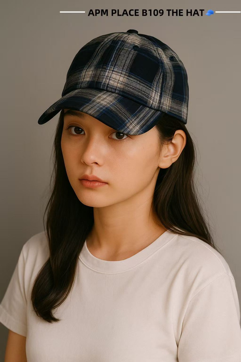 THE HAT-P東大門㊣代購女裝新品真品推薦25秋冬帽子復古格紋THE HAT帽子