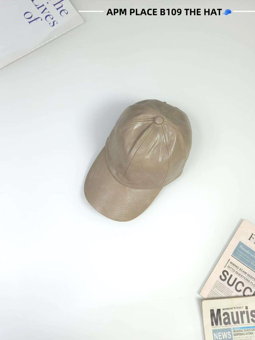 THE HAT-P東大門㊣實拍女裝新品推薦休閑人氣帽子皮革復古THE HAT帽子圖色3