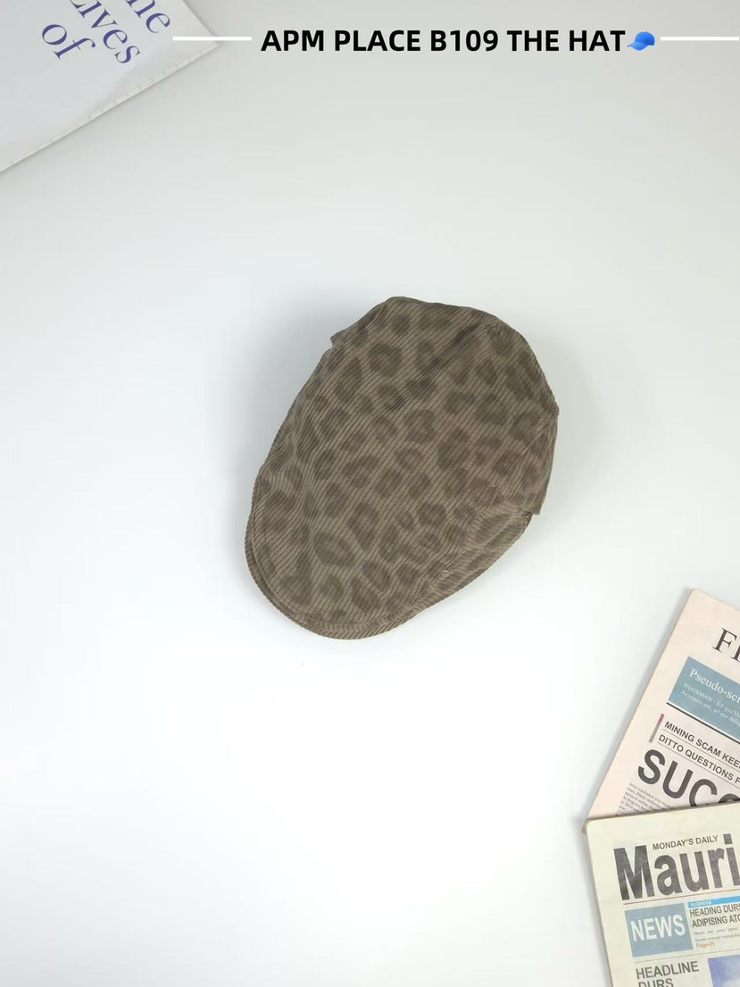 THE HAT-P韓國代購㊣女士新品推薦真品時尚25秋冬帽子豹紋THE HAT帽子