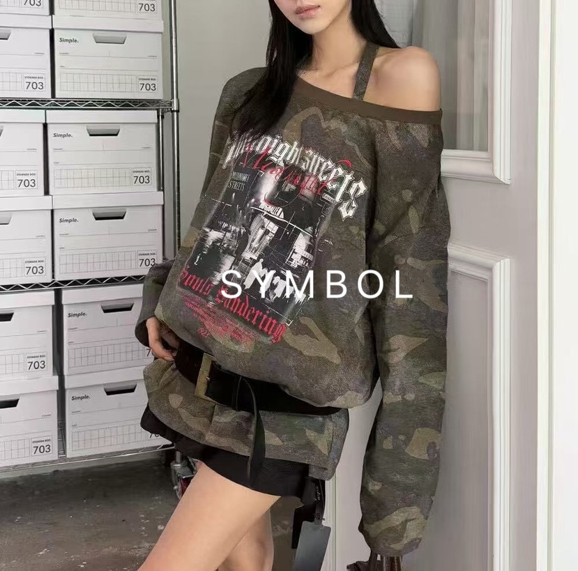 SYMBOL東大門㊣代購女士新品真品時尚25秋冬人氣推薦長袖T恤SYMBOL長袖T恤