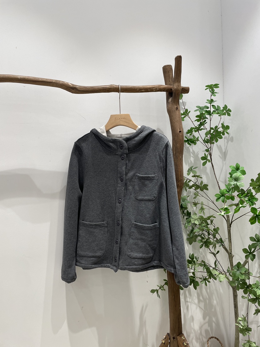 BLOOM東大門㊣實拍女裝新品人氣真品休閑推薦25秋冬夾克開衫連帽BLOOM-S夾克