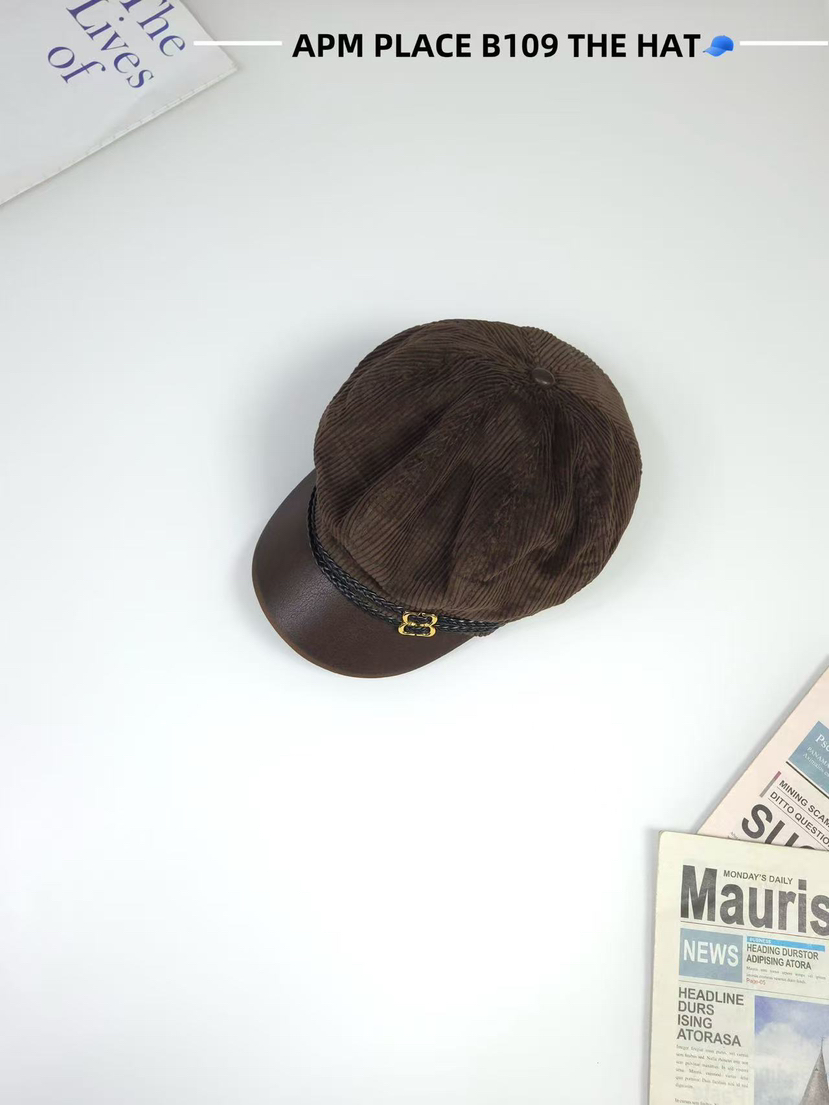 THE HAT-P韓國代購㊣女裝新款真品熱賣時尚25秋冬帽子燈心絨THE HAT帽子