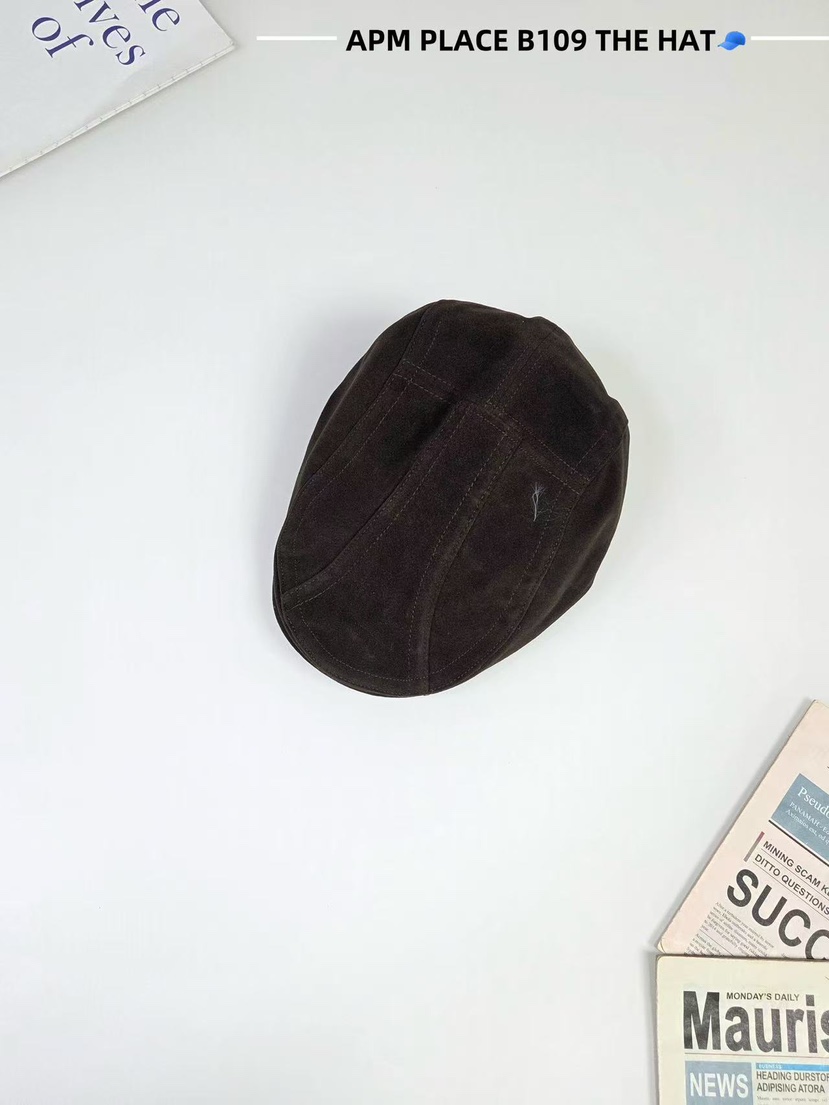 THE HAT-P韓國代購㊣女士新款職業熱賣推薦帽子絨面革復古THE HAT帽子圖色2
