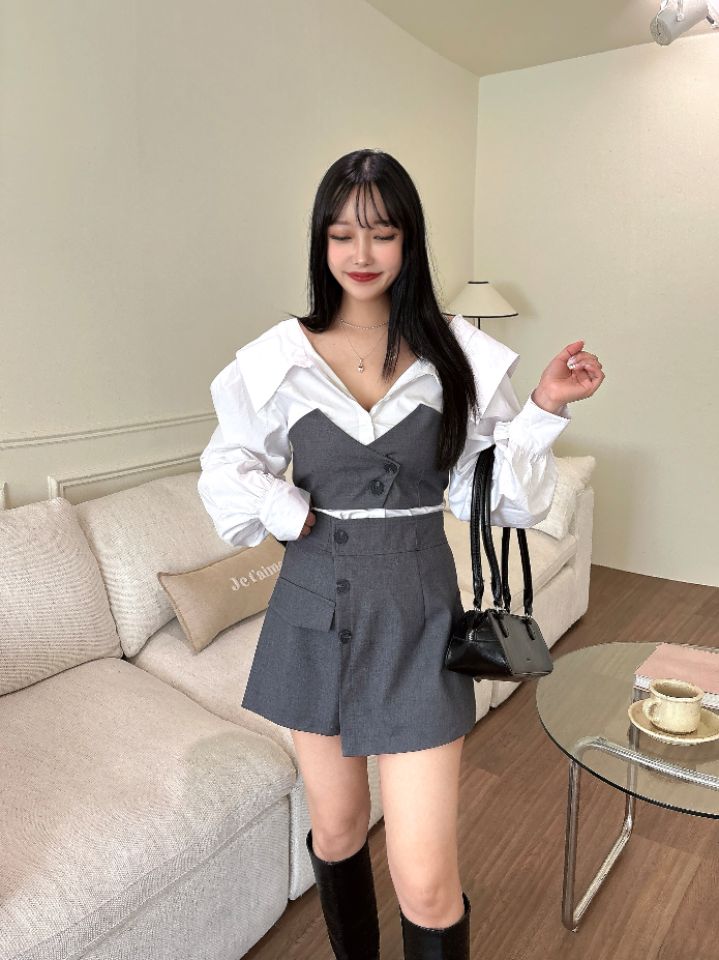mars韓國直郵㊣女士新品人氣25秋冬熱賣職業休閑襯衫蕾絲衫mars襯衫/蕾絲衫