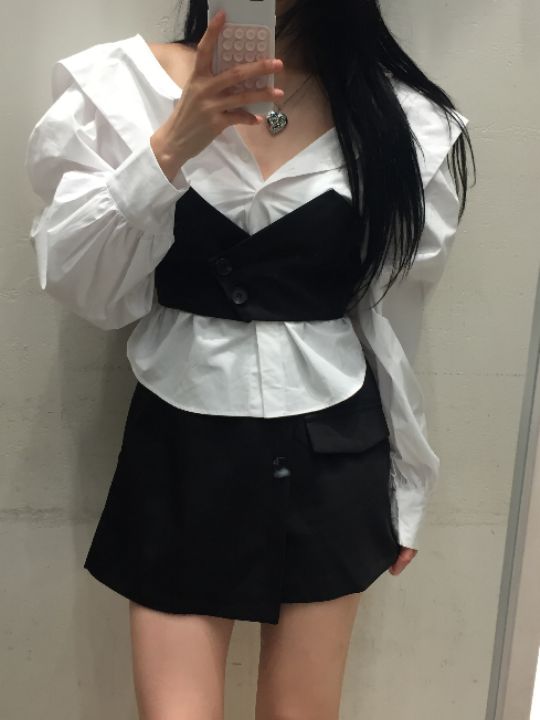 mars韓國直郵㊣女士新品人氣25秋冬熱賣職業休閑襯衫蕾絲衫mars襯衫/蕾絲衫