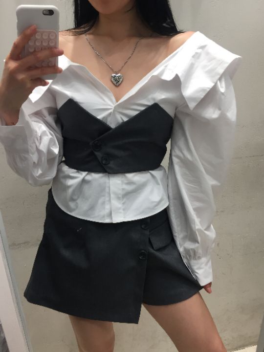 mars韓國直郵㊣女士新品人氣25秋冬熱賣職業休閑襯衫蕾絲衫mars襯衫/蕾絲衫