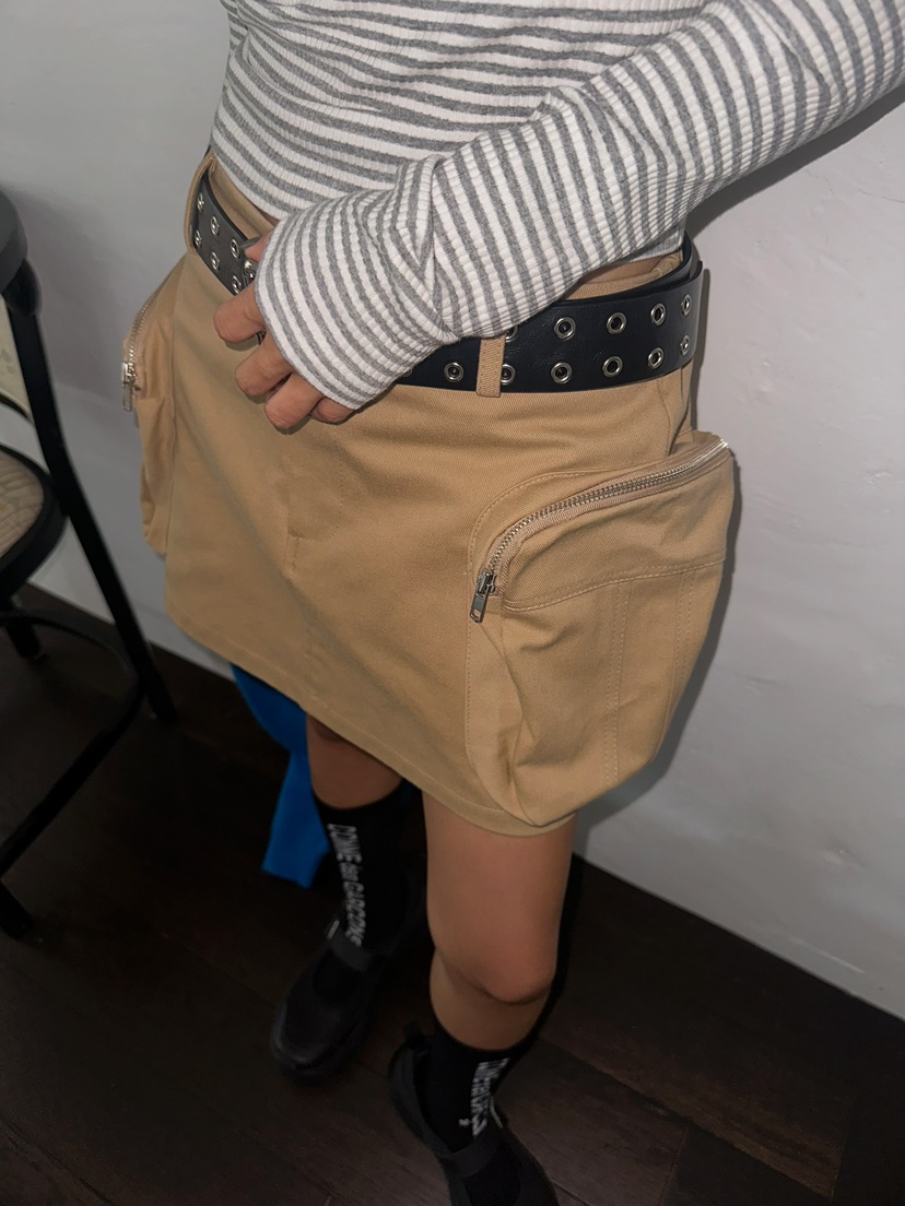 BYRING東大門㊣直郵女士新款熱賣時尚推薦真品短裙不含腰帶BYRING短裙
