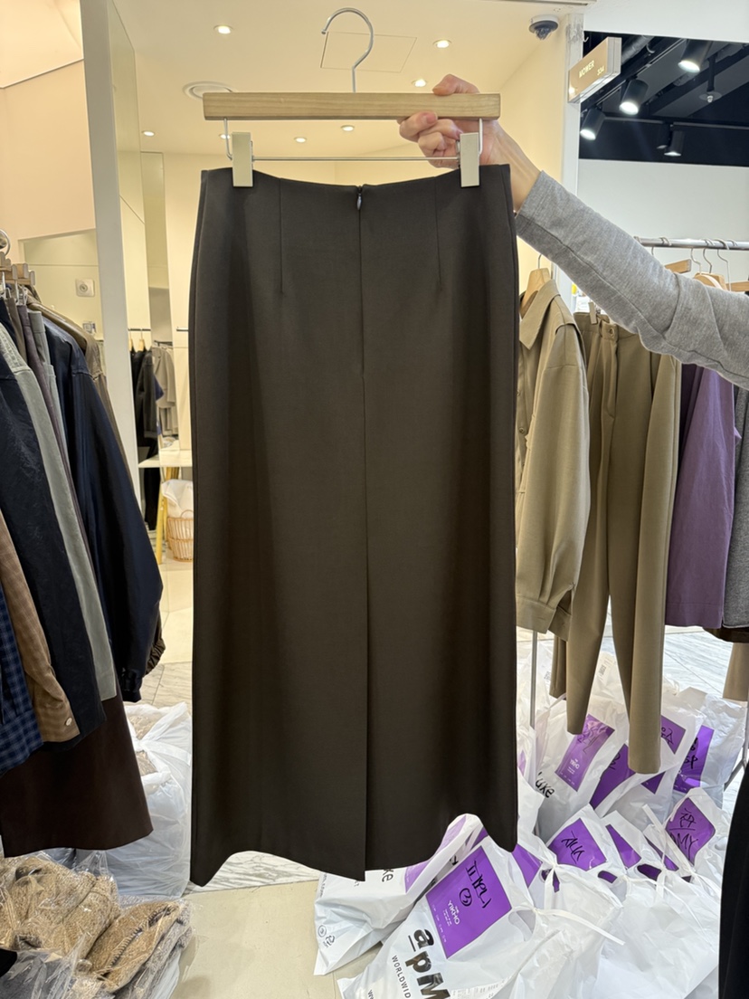 YIKHO STYLE韓國代購㊣女士新品職業時尚休閑25秋冬推薦長裙YIKHO STYLE長裙