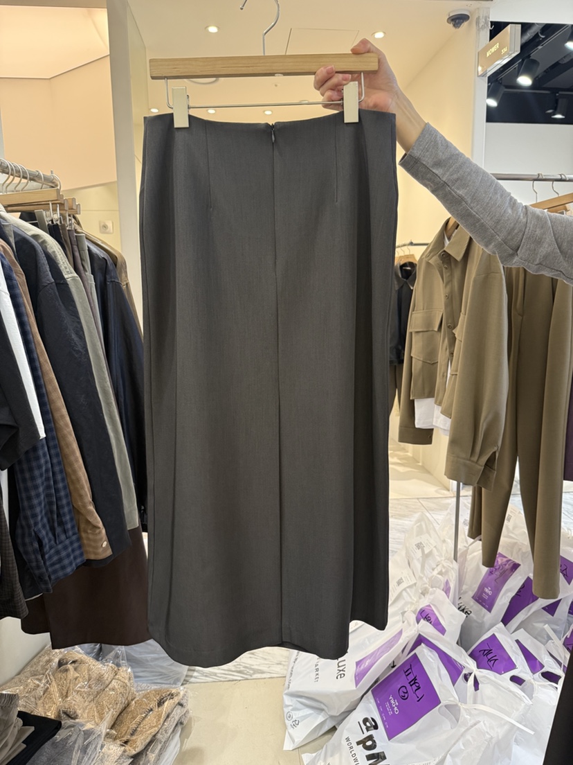 YIKHO STYLE韓國代購㊣女士新品職業時尚休閑25秋冬推薦長裙YIKHO STYLE長裙