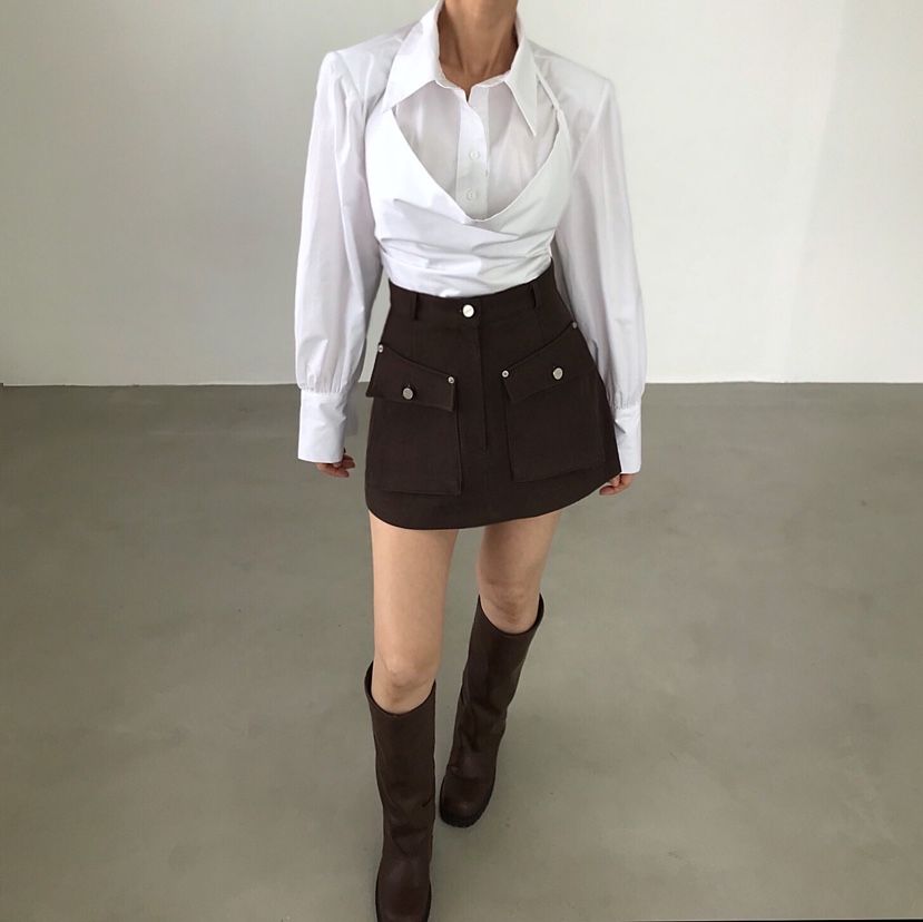 2TWO MOON韓國直郵㊣女裝新款真品時尚休閑襯衫蕾絲衫兩件套2TWO MOON襯衫/蕾絲衫圖色3