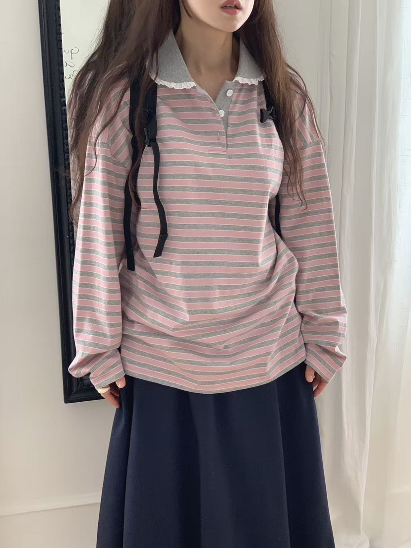 TOLL東大門㊣代購女裝新品推薦真品25秋冬職業長袖T恤可愛的TOLL長袖T恤