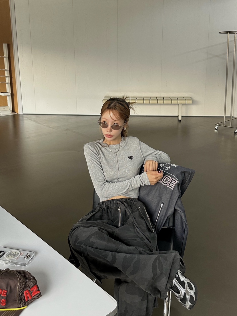 ZEROZERO東大門㊣直郵女裝新品休閑25秋冬休閑褲工裝褲迷彩ZEROZERO休閑褲圖色2
