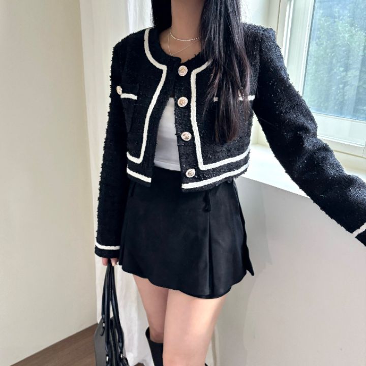mars韓國直郵㊣女士新品人氣25秋冬時尚休閑熱賣職業夾克花呢mars夾克