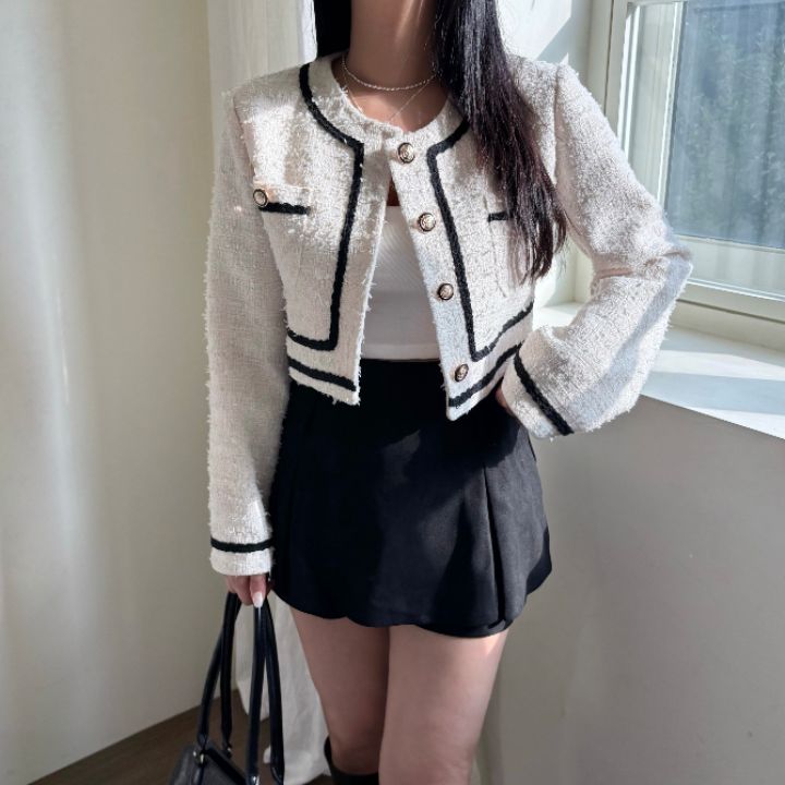mars韓國直郵㊣女士新品人氣25秋冬時尚休閑熱賣職業夾克花呢mars夾克