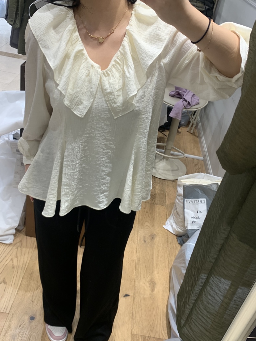DE GO YOU東大門㊣直郵女裝新款休閑真品人氣職業襯衫蕾絲衫DE GO YOU襯衫/蕾絲衫