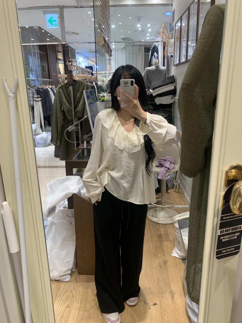 DE GO YOU東大門㊣直郵女裝新款休閑真品人氣職業襯衫蕾絲衫DE GO YOU襯衫/蕾絲衫