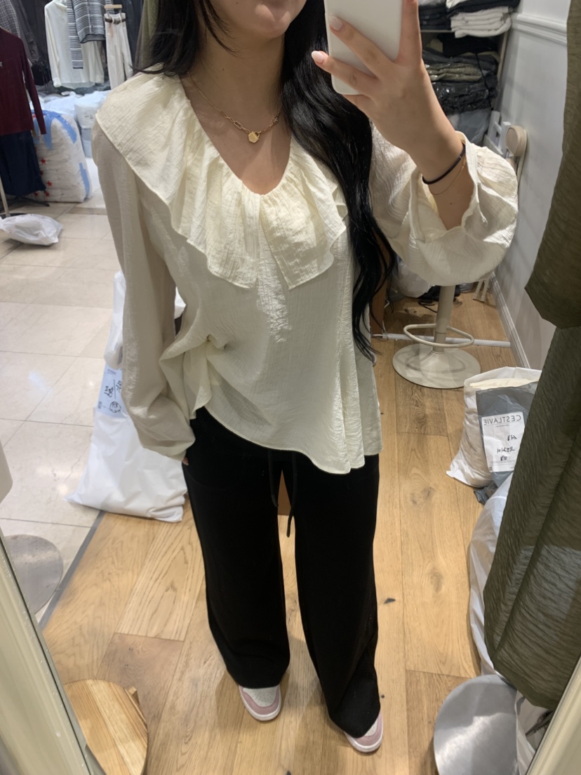 DE GO YOU東大門㊣直郵女裝新款休閑真品人氣職業襯衫蕾絲衫DE GO YOU襯衫/蕾絲衫