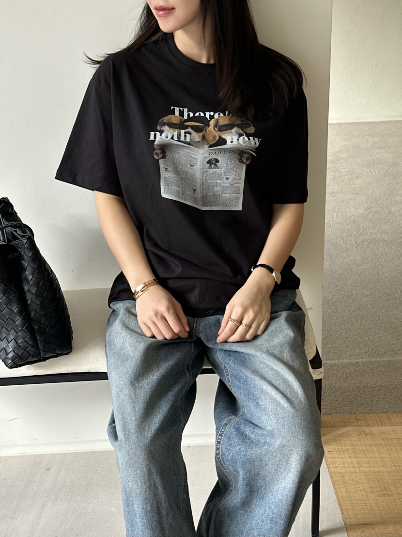 LE VASE東大門㊣實拍女裝新款職業25秋冬時尚熱賣人氣真品T恤LE VASET恤