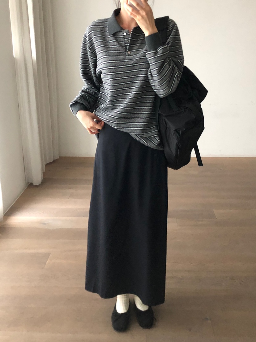 THE EYL韓國直郵㊣女裝新款人氣推薦熱賣25秋冬時尚休閑長裙THE EYL長裙