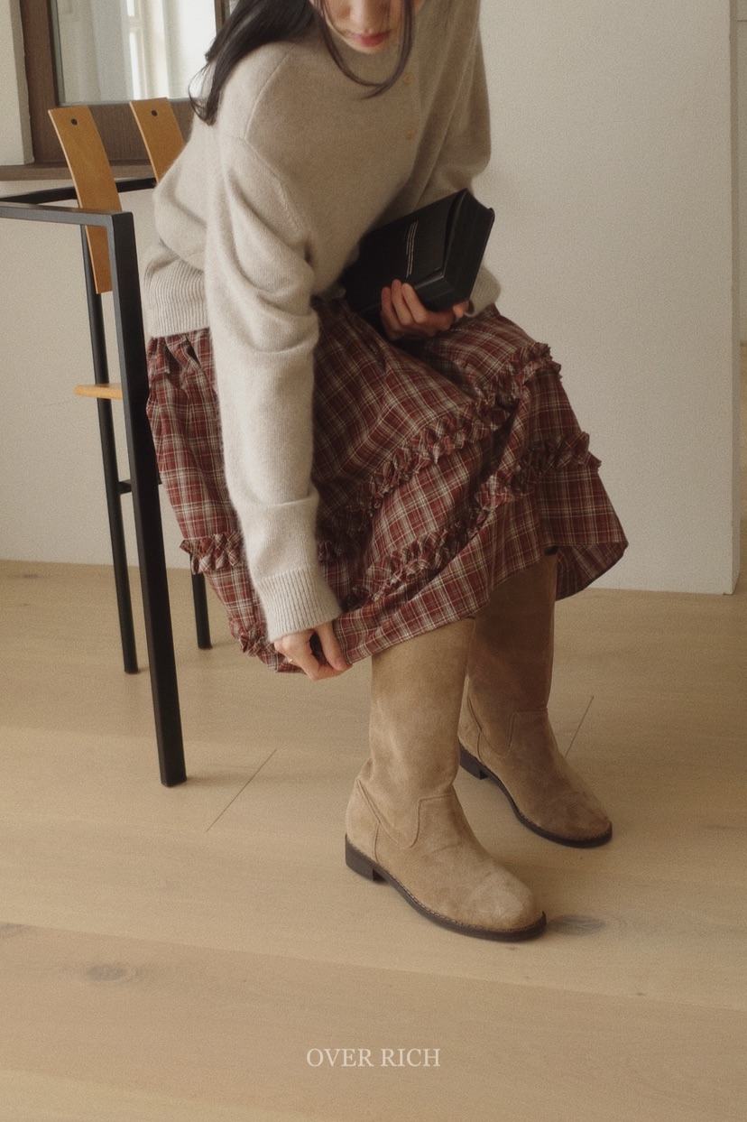 OVER RICH東大門㊣代購女裝新款真品職業25秋冬半身裙中短裙OVER RICH半身裙/中短裙